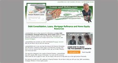 Desktop Screenshot of loansanddebts.com