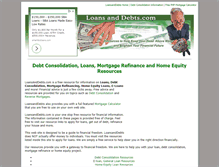 Tablet Screenshot of loansanddebts.com